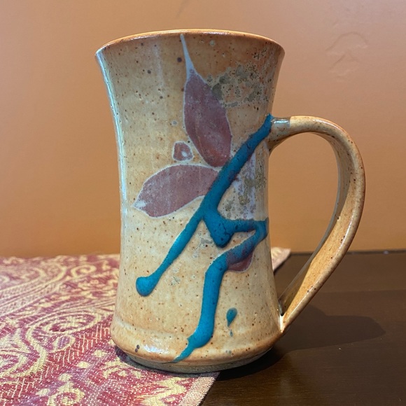1980s Handmade Iris Stonewear Mug Set - Picture 6 of 9